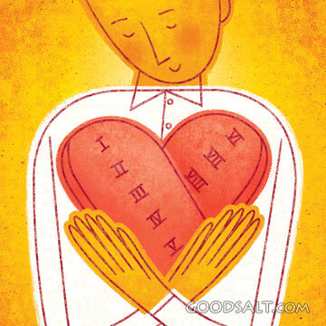 Ten Commandments in the Shape of a Heart