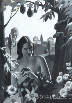 The Temptation of Eve in the  Garden