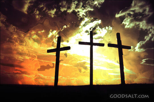 Three Crosses in the Light