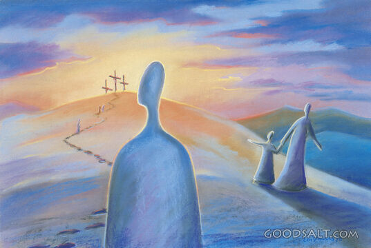 Three Crosses on a Hill