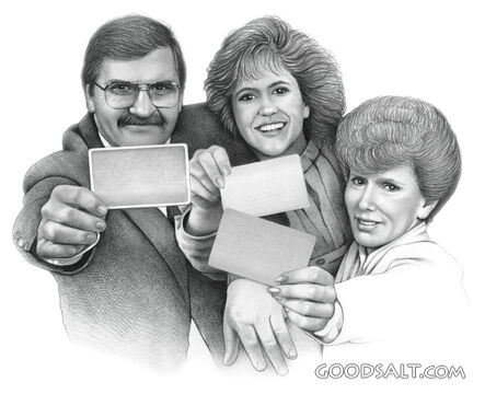 Three People Showing Blank Credit Cards