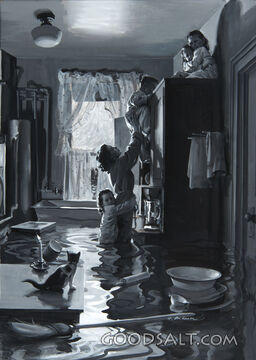 Trapped by Flood Waters