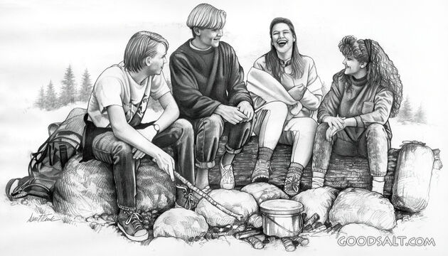 Two Couples Camping