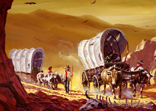 Two Covered Wagons