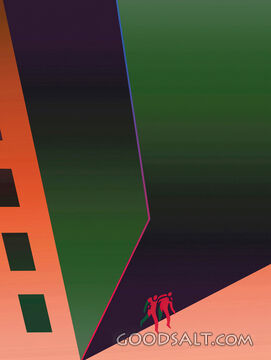 Two Figures Walking Together