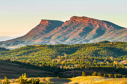 vast outback rocky mountains and lowland vista