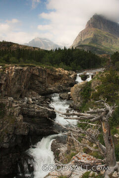 Waterfall Through Rocks