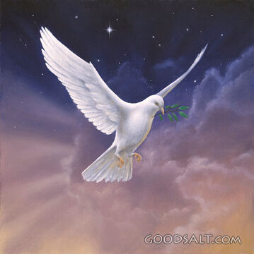 White Dove and Olive Branch