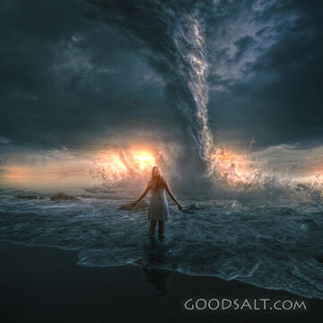 Woman and Tornado