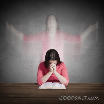 Woman Praying and Praising