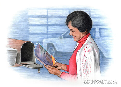Woman Receives Mail