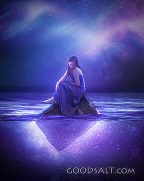 Woman Sitting on Bible