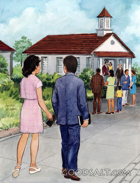 Youths Going to Church
