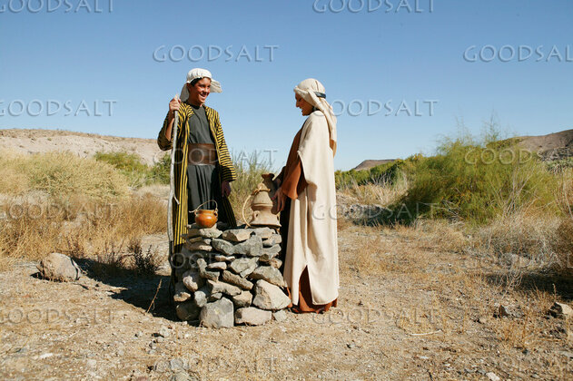 Travelers at the Desert Well