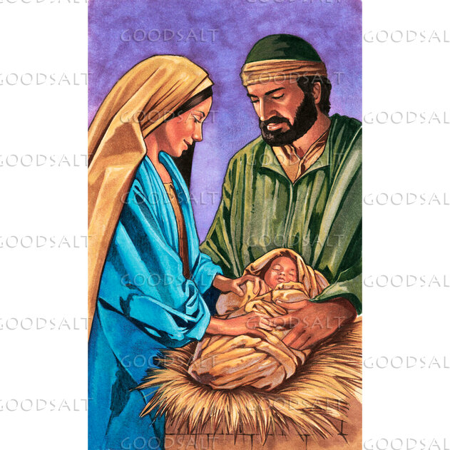 Mary and Joseph at the Manger