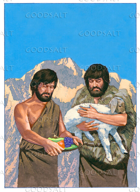 Cain and Abel Bring Their Offerings