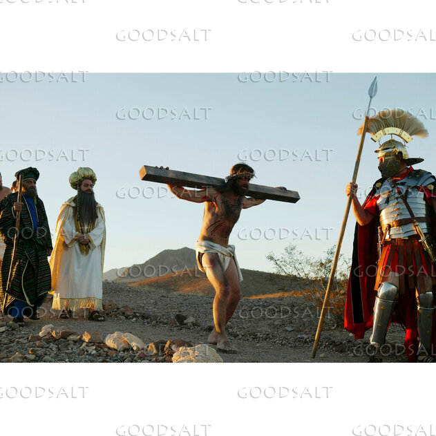 Jesus Carries the Cross Under Guard