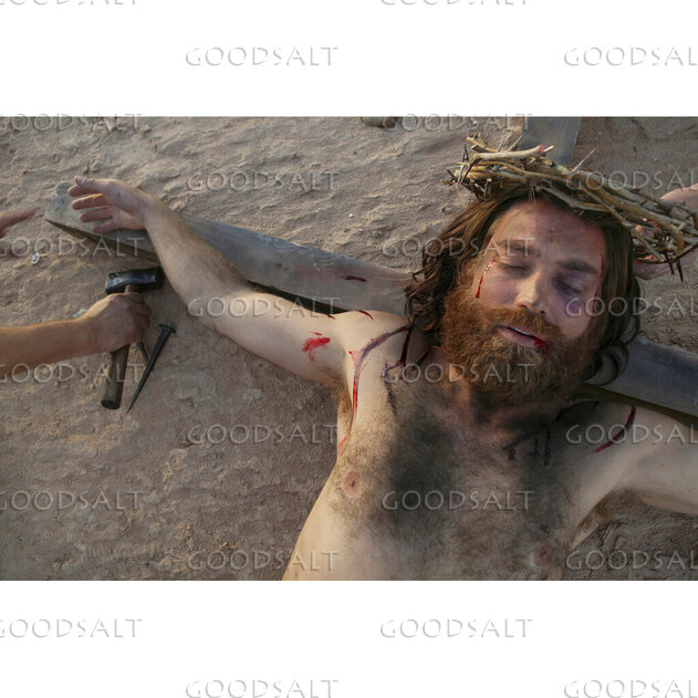Jesus Nailed to the Cross at Calvary