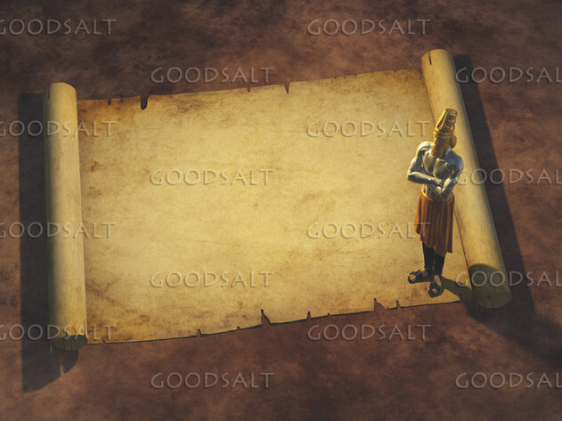 Daniel 2 Statue on Blank Scroll