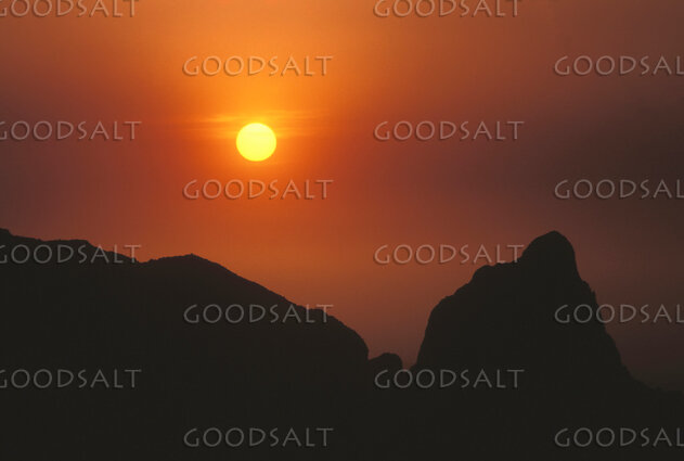 Sunset Over Mountain Ridges