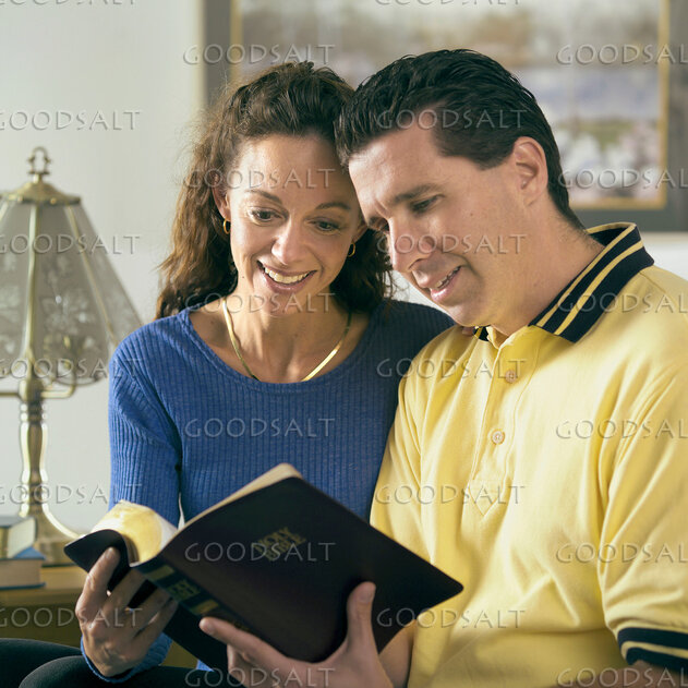 Husband and Wife Studying the Bible