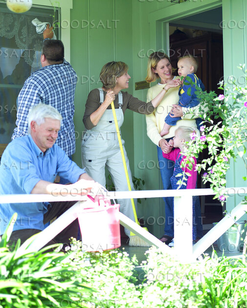 Neighbors Serving on the Porch