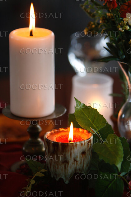 IDAHO. Boise. Table setting for Jewish Bat Mitzvah celebrati