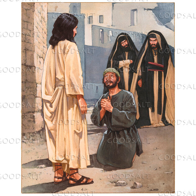 The Healed Man Worships Jesus