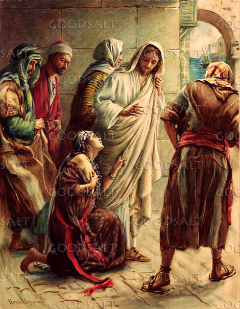 Jesus Helping a Mother