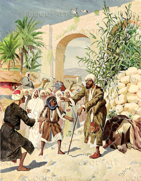 Jesus Restores Sight to Blind Bartimaeus