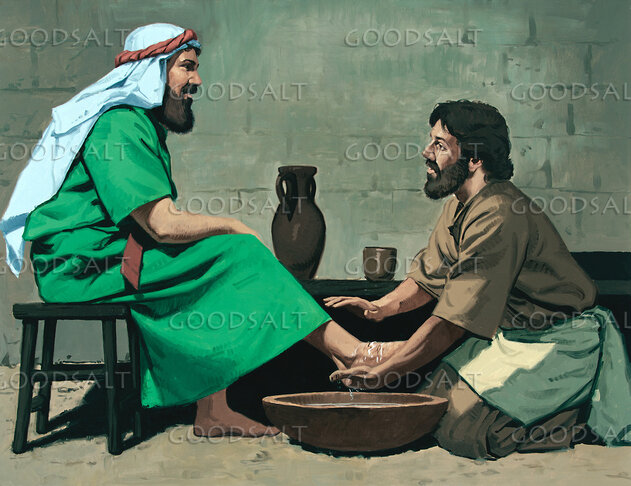 Jesus Washed His Friend's Feet