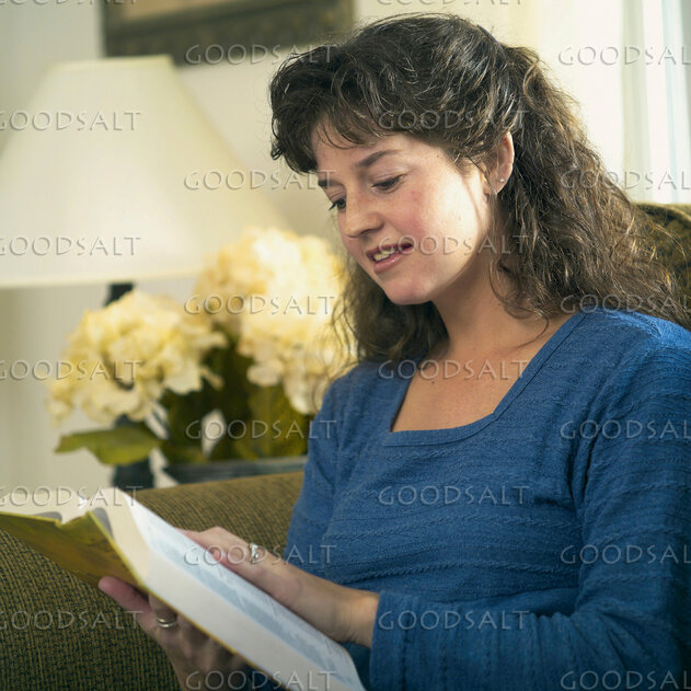 Woman Reading Scripture at Home