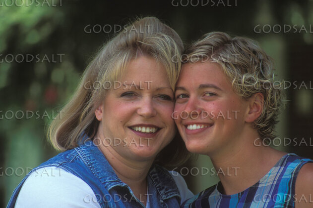 Mother and Daughter Embrace
