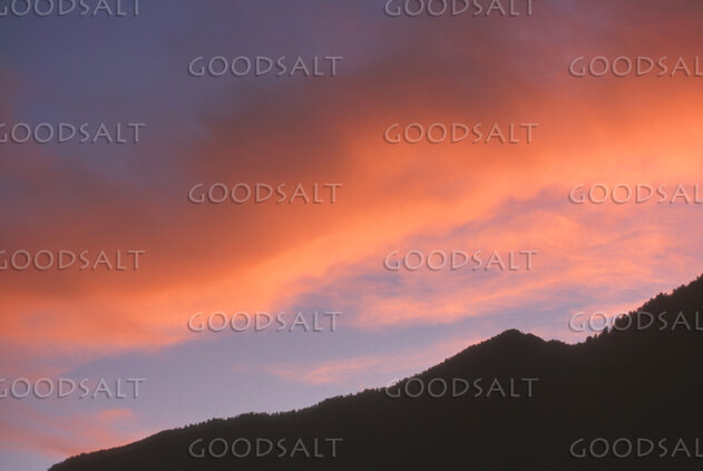Mountain Silhouette at Sunset