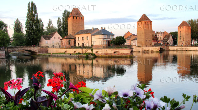 Medieval Riverside Towers at Strasbourg