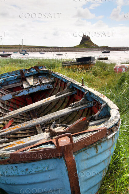 Weathered Boat on Holy Island Shore