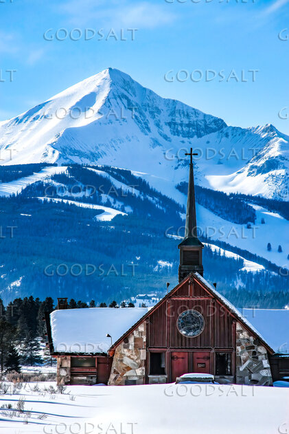 Mountain Chapel in Winter
