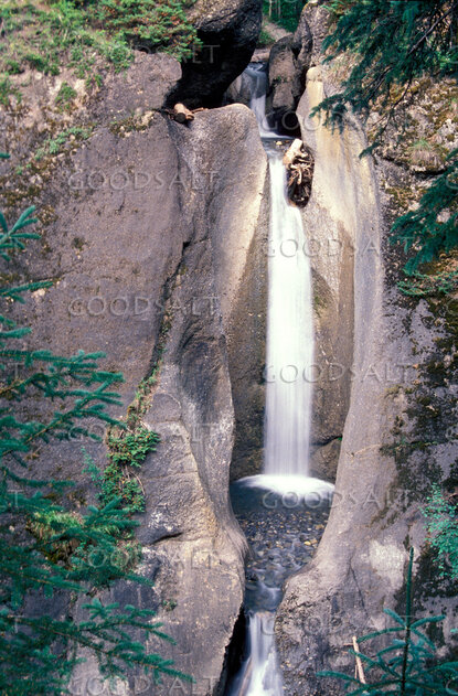 Waterfall Through the Rock Gorge