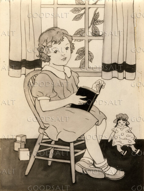 Little Girl Reading Bible