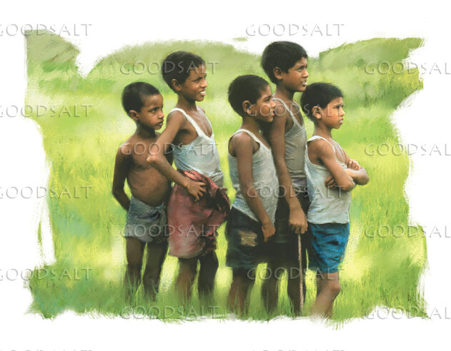 Children Waiting in the Field
