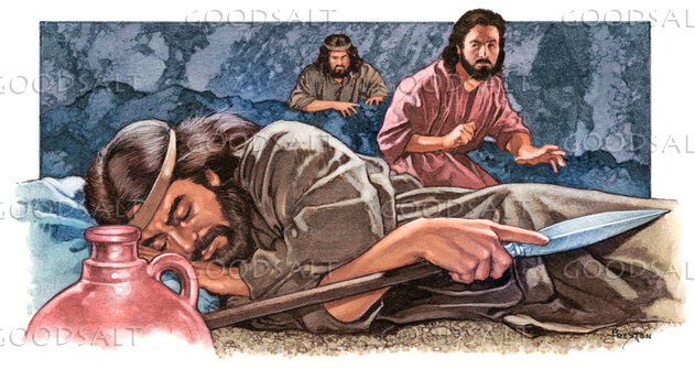 David Takes Saul’s Spear and Water Jug