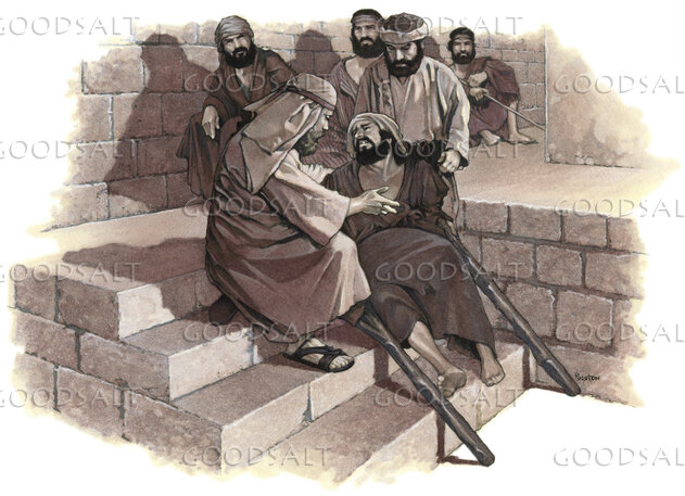 Peter and John Meet the Lame Beggar