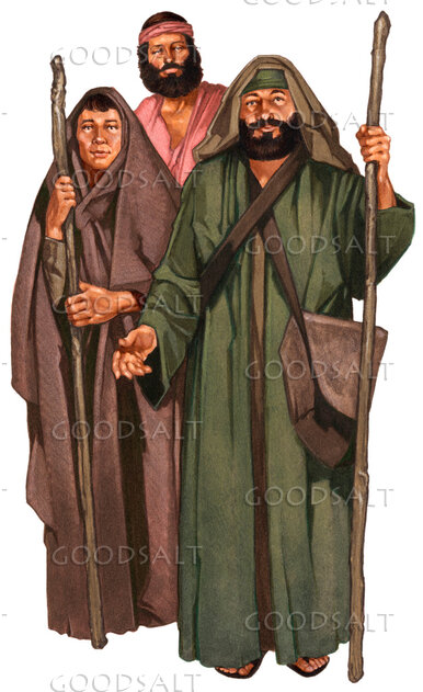 Biblical Shepherds with Staffs