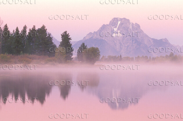 Mist Over the Mountain Lake