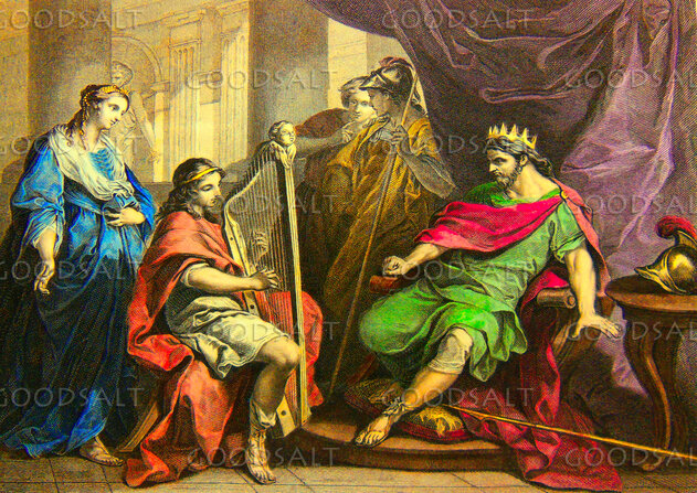 David Plays the Harp Before Saul