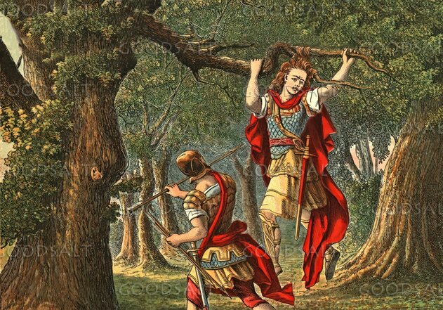 Absalom Caught in the Oak