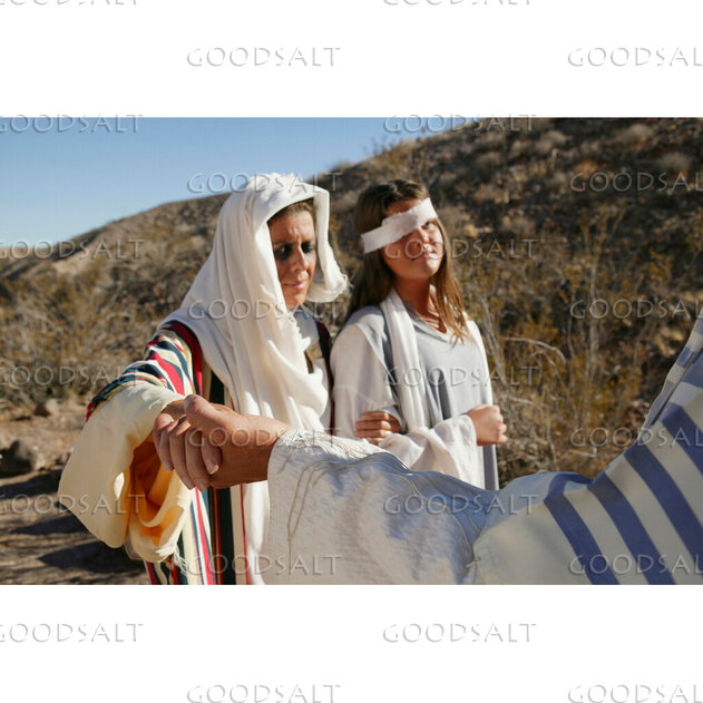 Jesus Leads a Blind Girl to Healing
