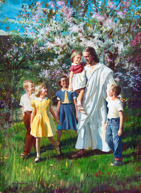 Children Walking With Jesus