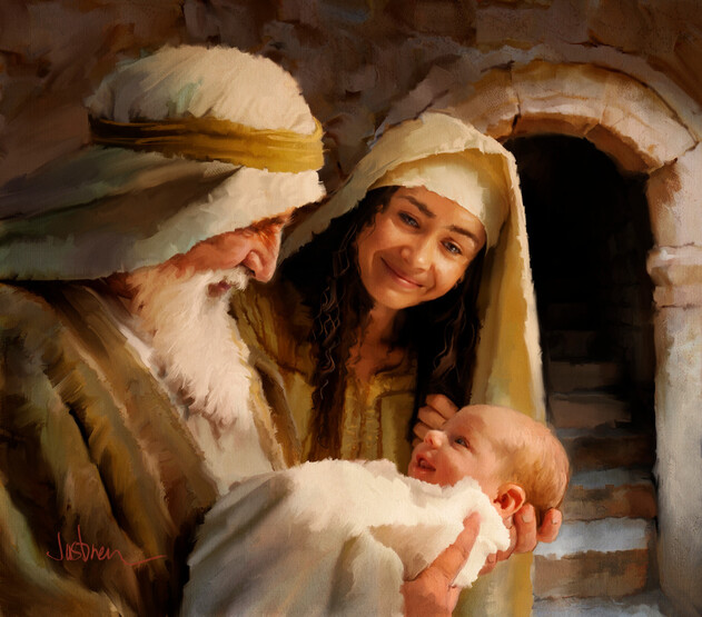 Baby Jesus Presented at Temple