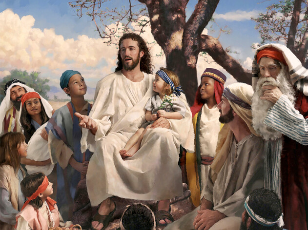 Jesus Preaches to a Crowd